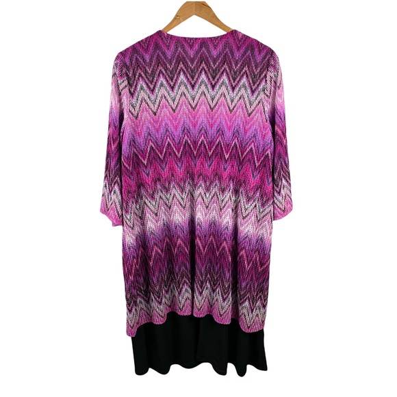 Catherines 2-Piece Set Black Sleeveless Dress & Chevron Jacket Size 2X. NWT - Picture 4 of 14